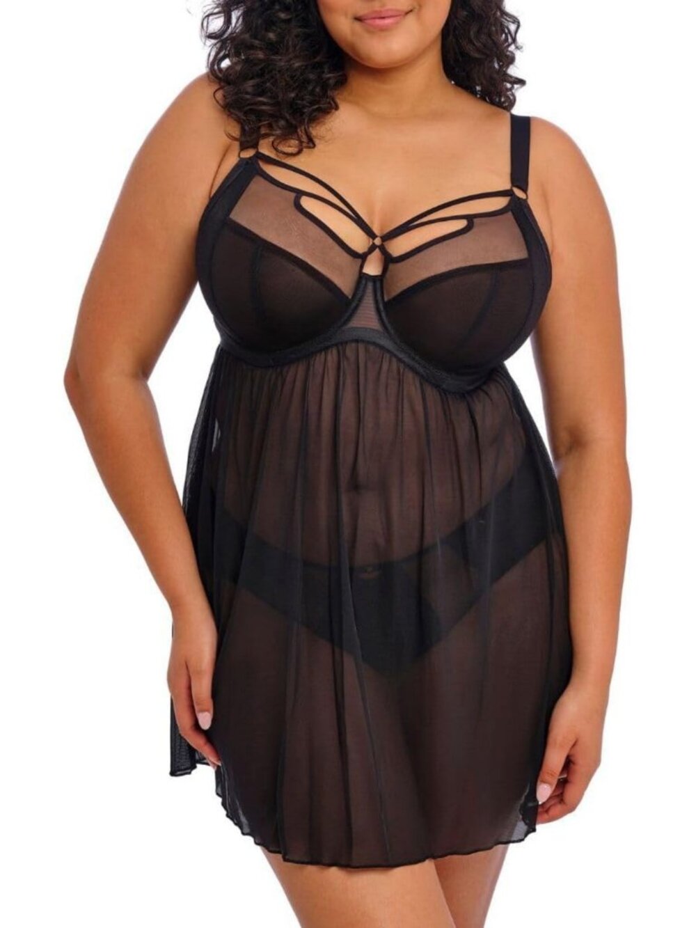 Chic Women's Sachi Babydoll Lingerie - Flattering Fit, Lace Details, Size
